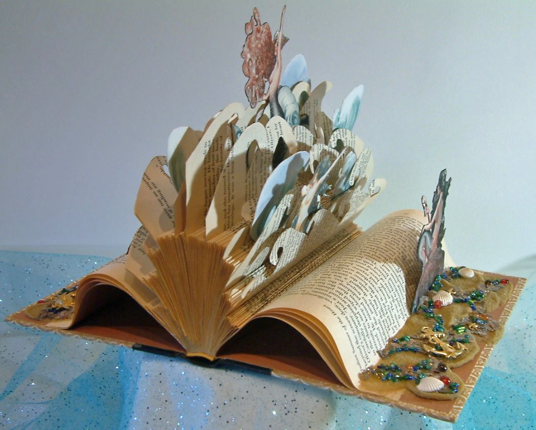 Artfully Musing Frolicking in the Sea Altered Book